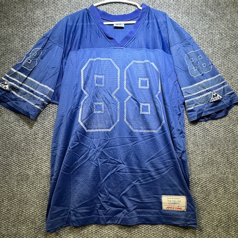 Vintage Apex One Dallas Cowboys Michael Irvin 88 Jersey Blue Mens Large Rare